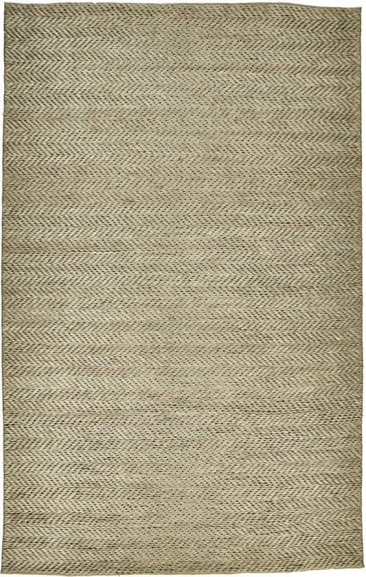 8' X 11' Tan And Gray Hand Woven Area Rug