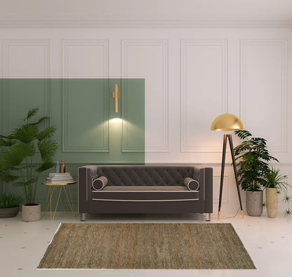8' X 11' Tan And Gray Hand Woven Area Rug