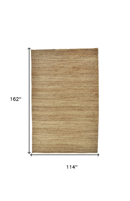 8' X 11' Tan And Gray Hand Woven Area Rug