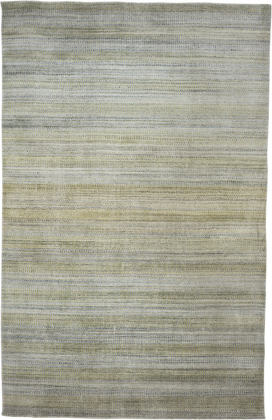 2' X 3' Gold Ivory And Gray Abstract Stain Resistant Area Rug