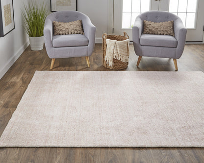 4' X 6' Pink And Ivory Hand Woven Area Rug