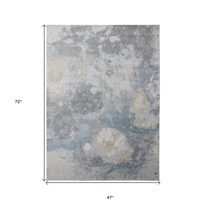 9' x 12' Gray Abstract Area Rug