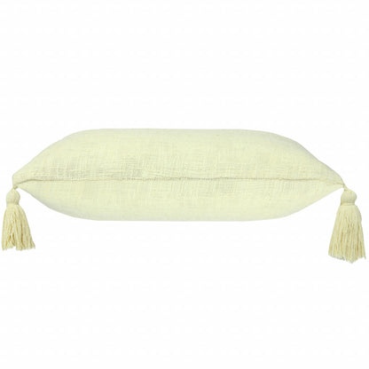 14" X 36" Jet Black 100% Cotton Zippered Pillow