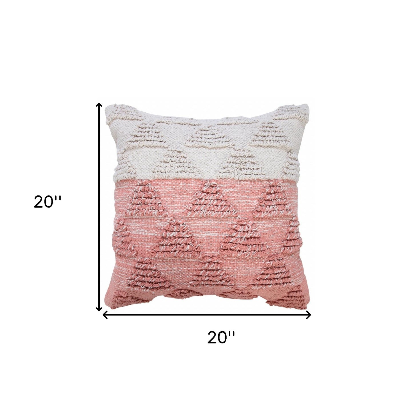14" X 36" Heathered Gray And Off-White 100% Cotton Geometric Zippered Pillow