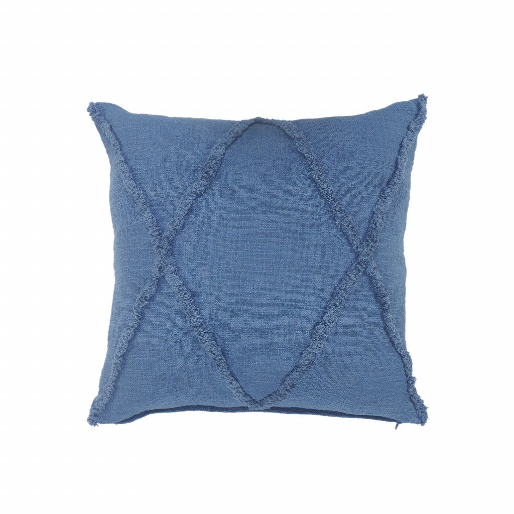 20" X 20" Ivory 100% Cotton Zippered Pillow