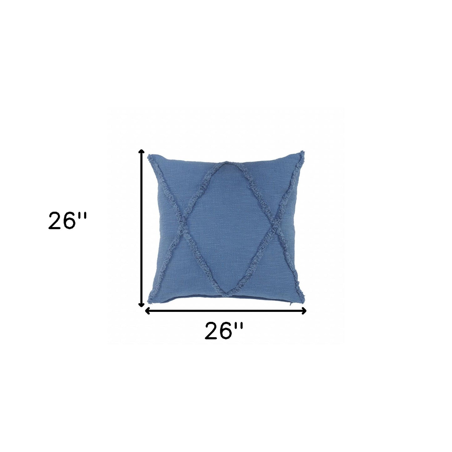 20" X 20" Ivory 100% Cotton Zippered Pillow