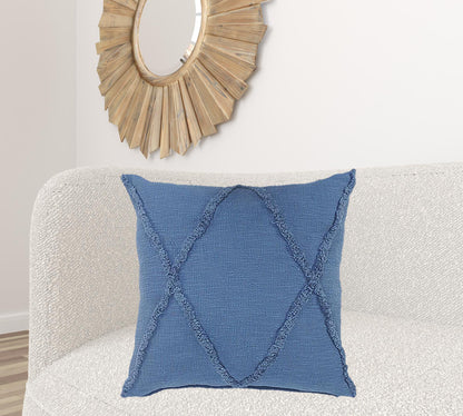 20" X 20" Ivory 100% Cotton Zippered Pillow