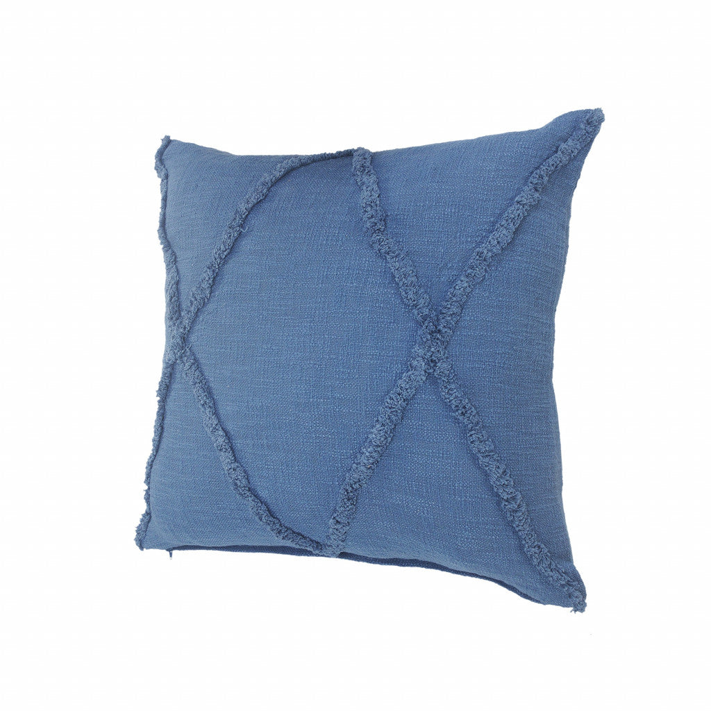 20" X 20" Ivory 100% Cotton Zippered Pillow