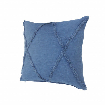 20" X 20" Ivory 100% Cotton Zippered Pillow
