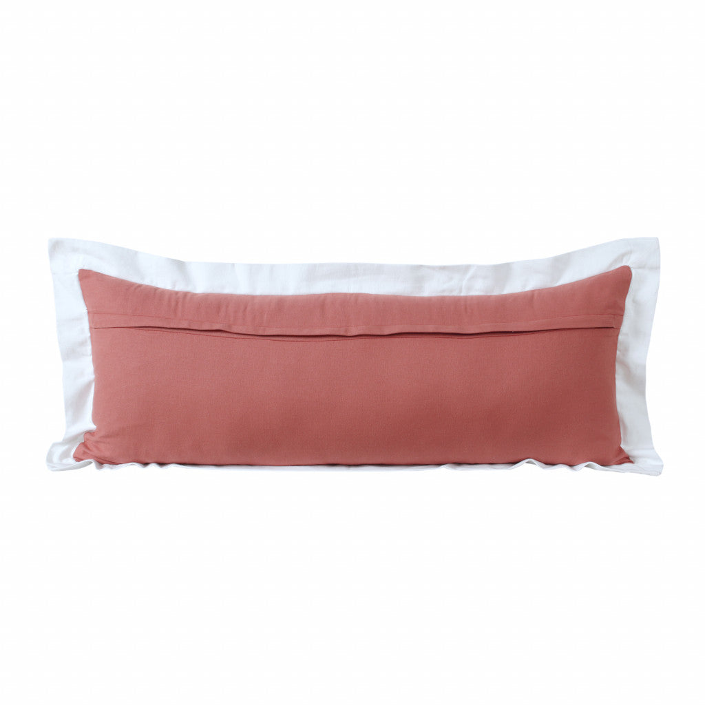 20" X 20" White And Black 100% Cotton Geometric Zippered Pillow