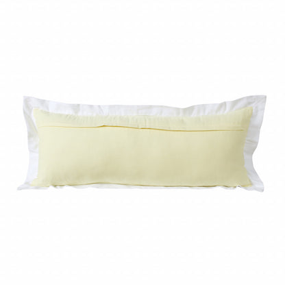 20" X 20" White And Black 100% Cotton Geometric Zippered Pillow