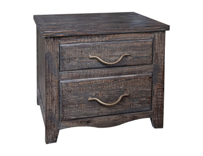 23" Brown Two Drawer Nightstand