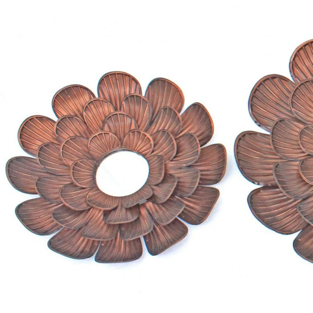 Copper Novelty Accent Metal Mirror