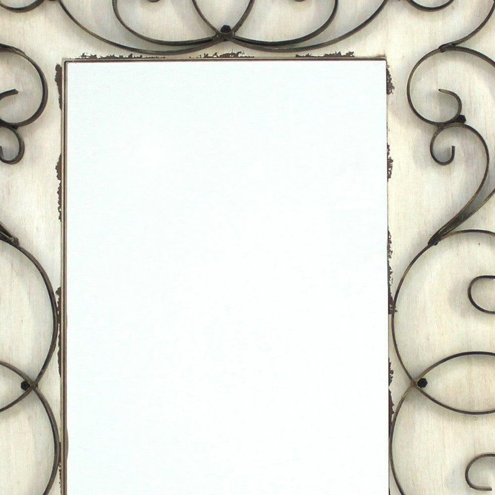 White Rectangle Accent Mirror