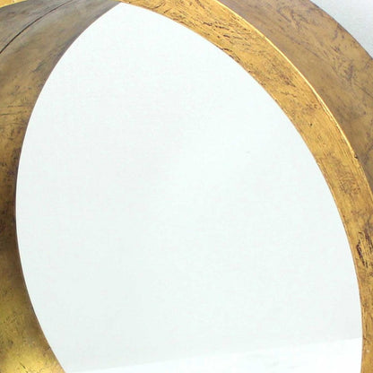 Gold Round Accent Metal Mirror