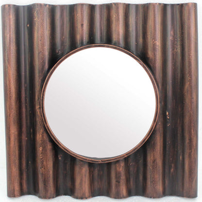 Bronze Square Accent Metal Mirror