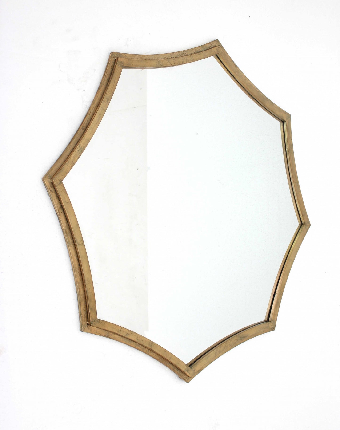 Gold Octagon Accent Metal Mirror