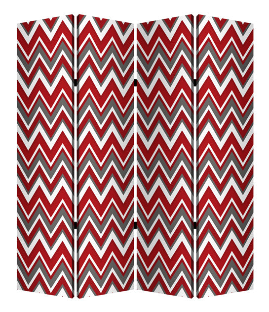 84" X 84" Mlti Color Wood Canvas  Screen
