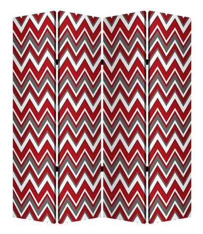 84" X 84" Mlti Color Wood Canvas  Screen