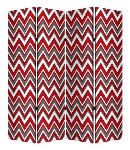 84" X 84" Mlti Color Wood Canvas  Screen