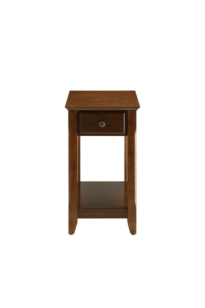 23" Brown Solid Wood End Table