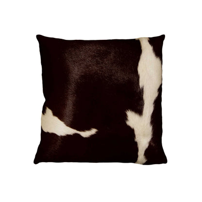 18" X 18" X 5" Black Cowhide  Pillow