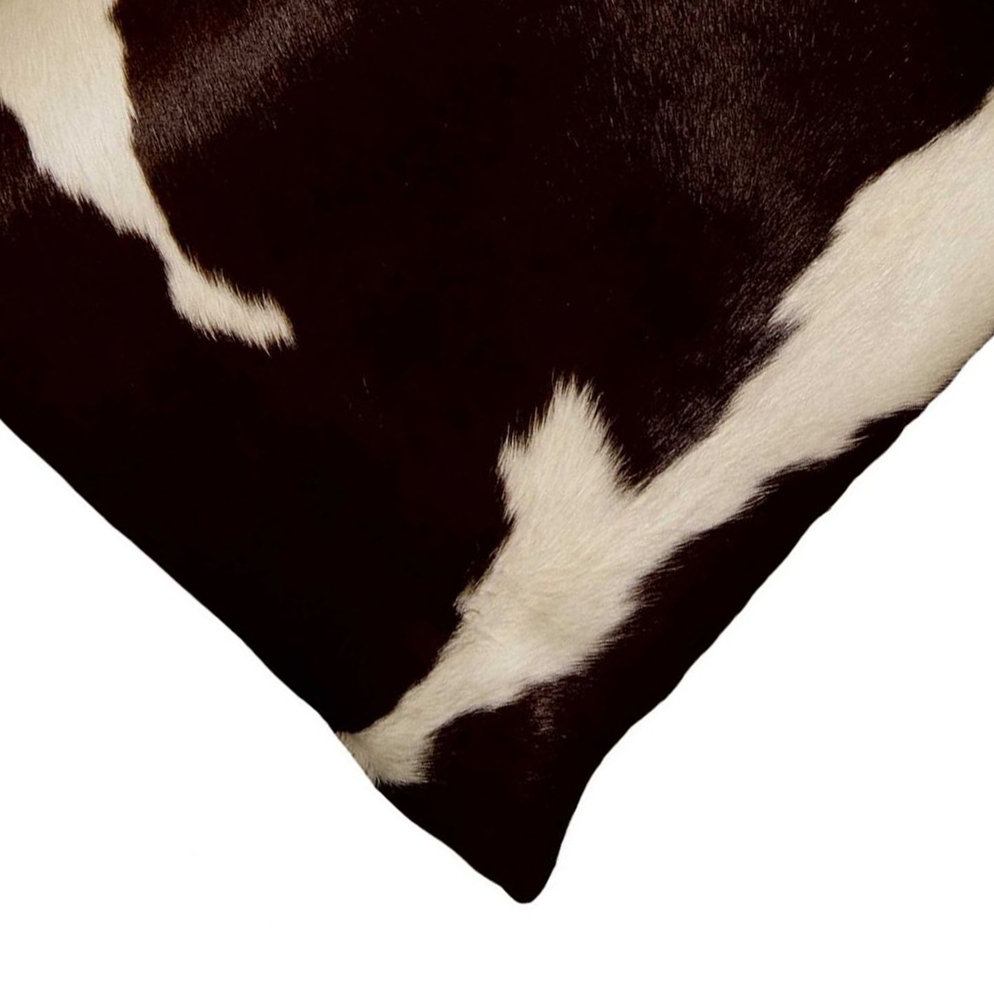 18" X 18" X 5" Black Cowhide  Pillow