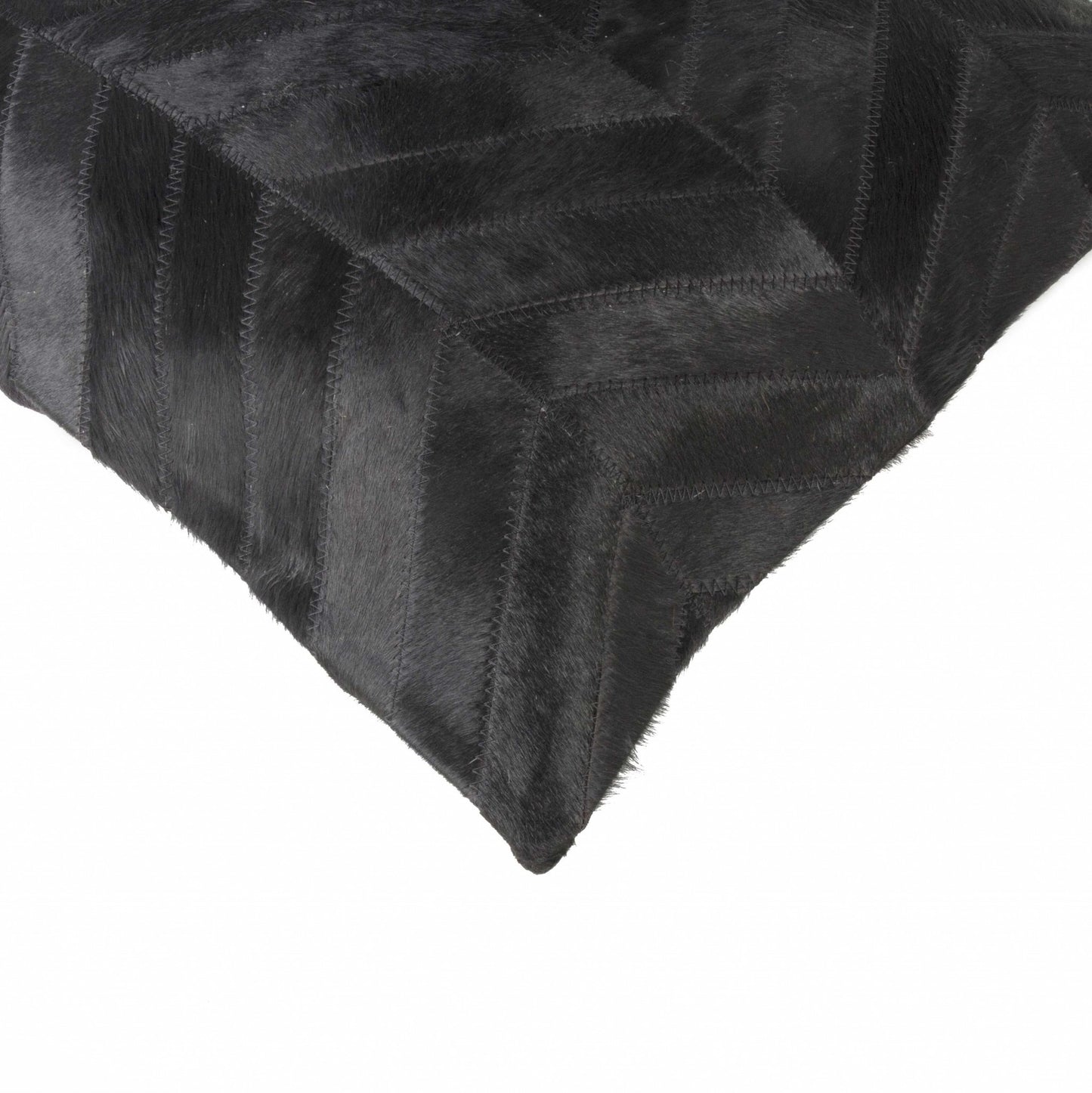 18" X 18" X 5" Black And Natural  Pillow