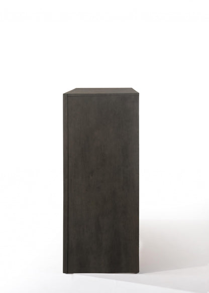 59" X 17" X 41" Gray Oak Rubber Wood Dresser