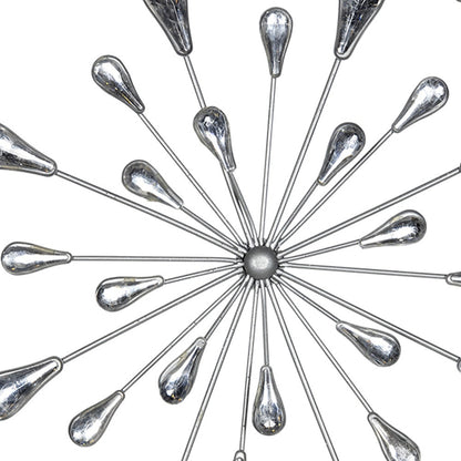 Set of Three Silver Finish Acrylic Burst Bling Wall Decor