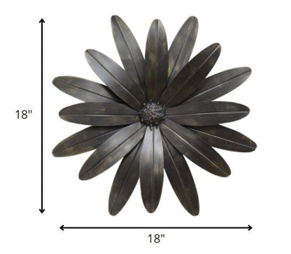 Gold Industrial Flower Metal Wall Decor