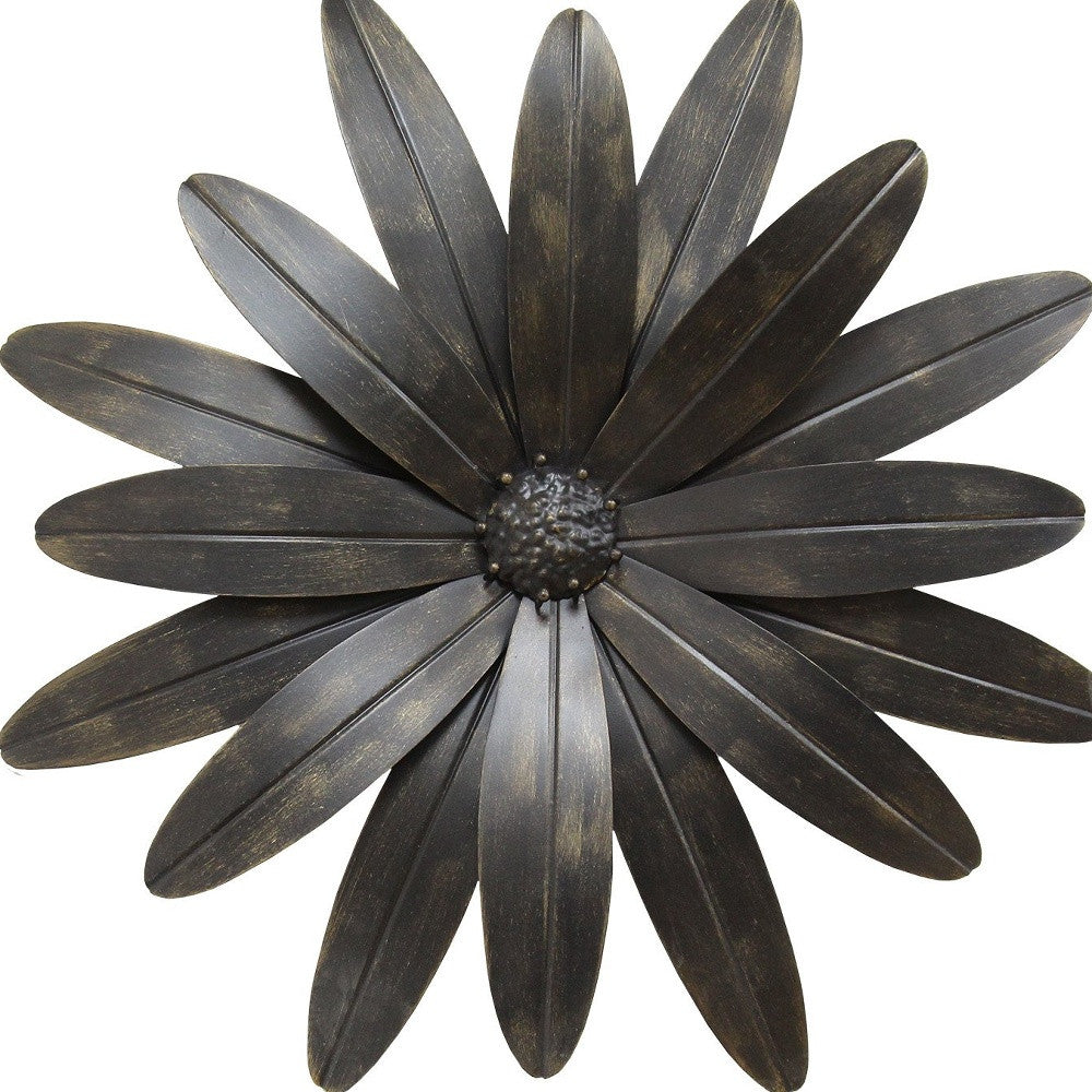 Gold Industrial Flower Metal Wall Decor