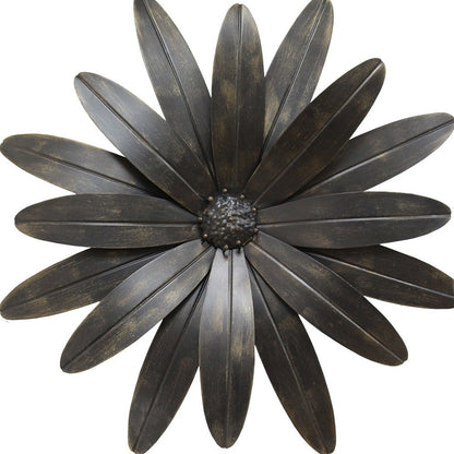 Gold Industrial Flower Metal Wall Decor