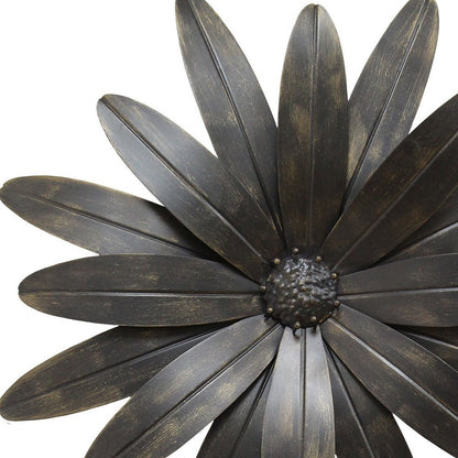 Gold Industrial Flower Metal Wall Decor