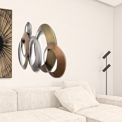 Multi-Metallic Ring Wall Decor