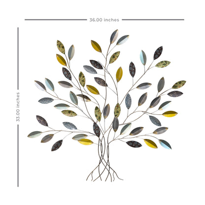 Whimsical Metal Tree Wall Decor