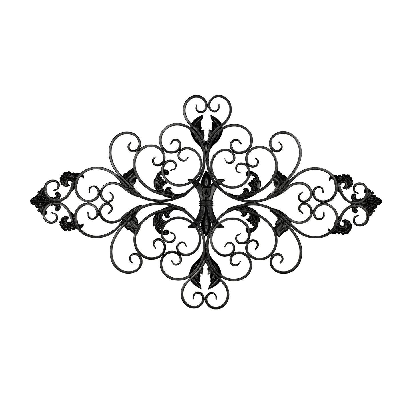 Champagne Ornate Scroll Metal Decor