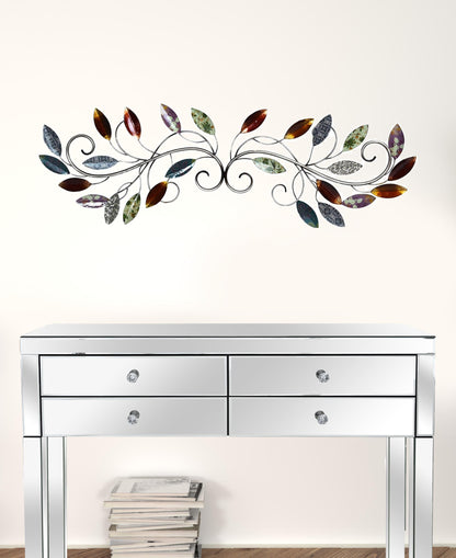 Multi Leaf Metal Scroll Wall Decor