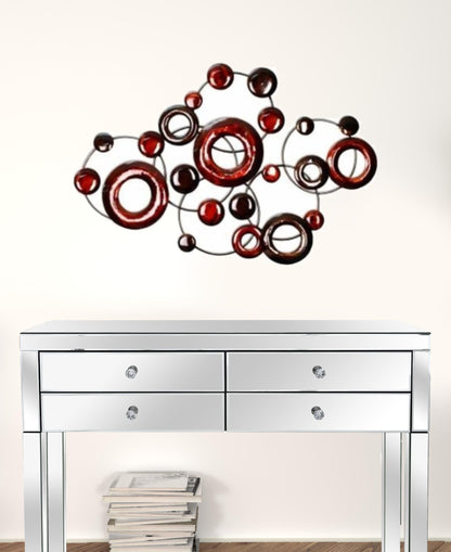 22" X 32" Red Metal Wall Decor