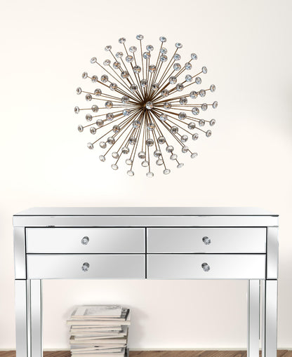 Bronze Acrylic Burst Metal Wall Decor