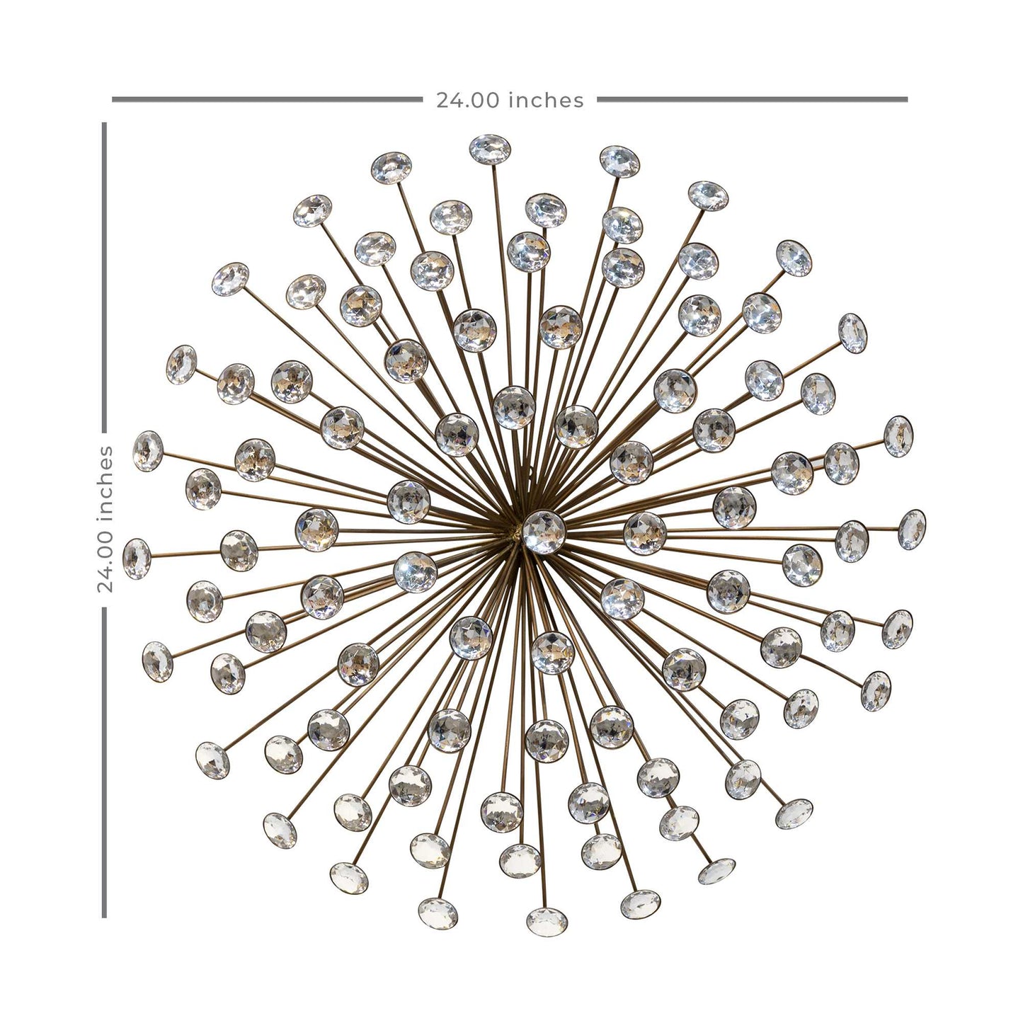 Bronze Acrylic Burst Metal Wall Decor
