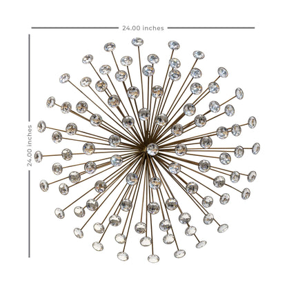 Bronze Acrylic Burst Metal Wall Decor