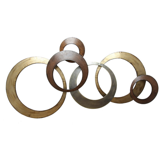 Gold And Bronze Geometric Metallic Wall Decor