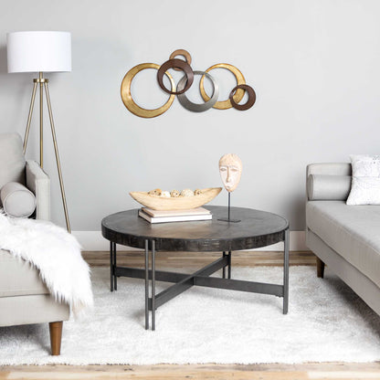 Gold And Bronze Geometric Metallic Wall Decor