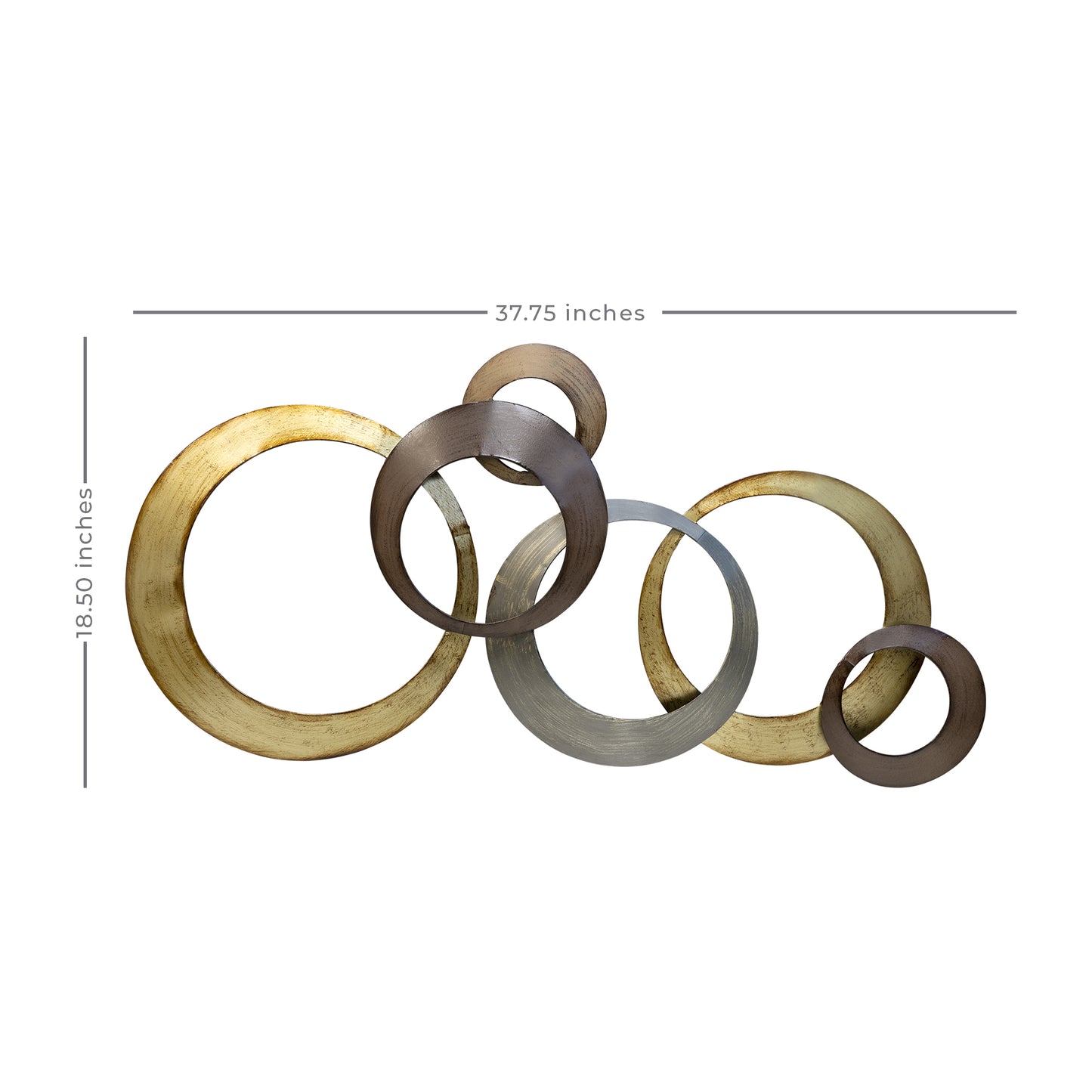 Gold And Bronze Geometric Metallic Wall Decor