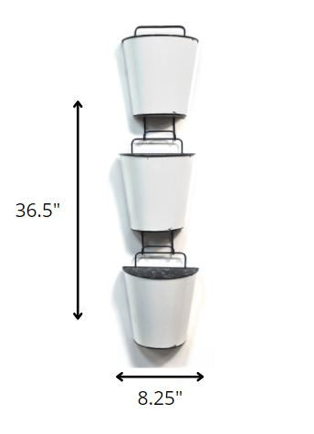 8.25 X 4.25 X 36.5 3Pcs White Multi-Functional Buckets
