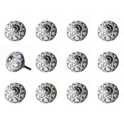 1.5" X 1.5" X 1.5" Blue Cream (Beige) With Silver  Knobs 12 Pack