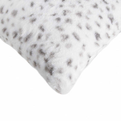 Snow Leopard Faux Fur Pillow 2 Pack