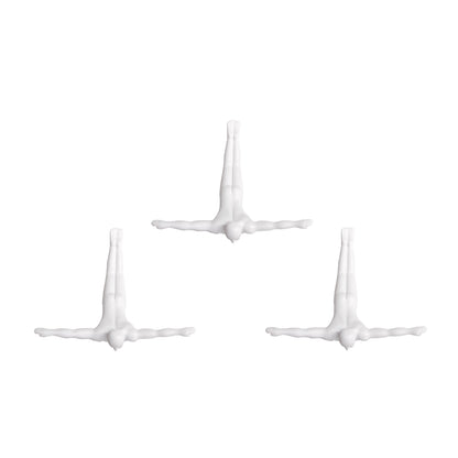 6.5" X 2.5" X 6.5" Wall Diver - Black 3-Pack