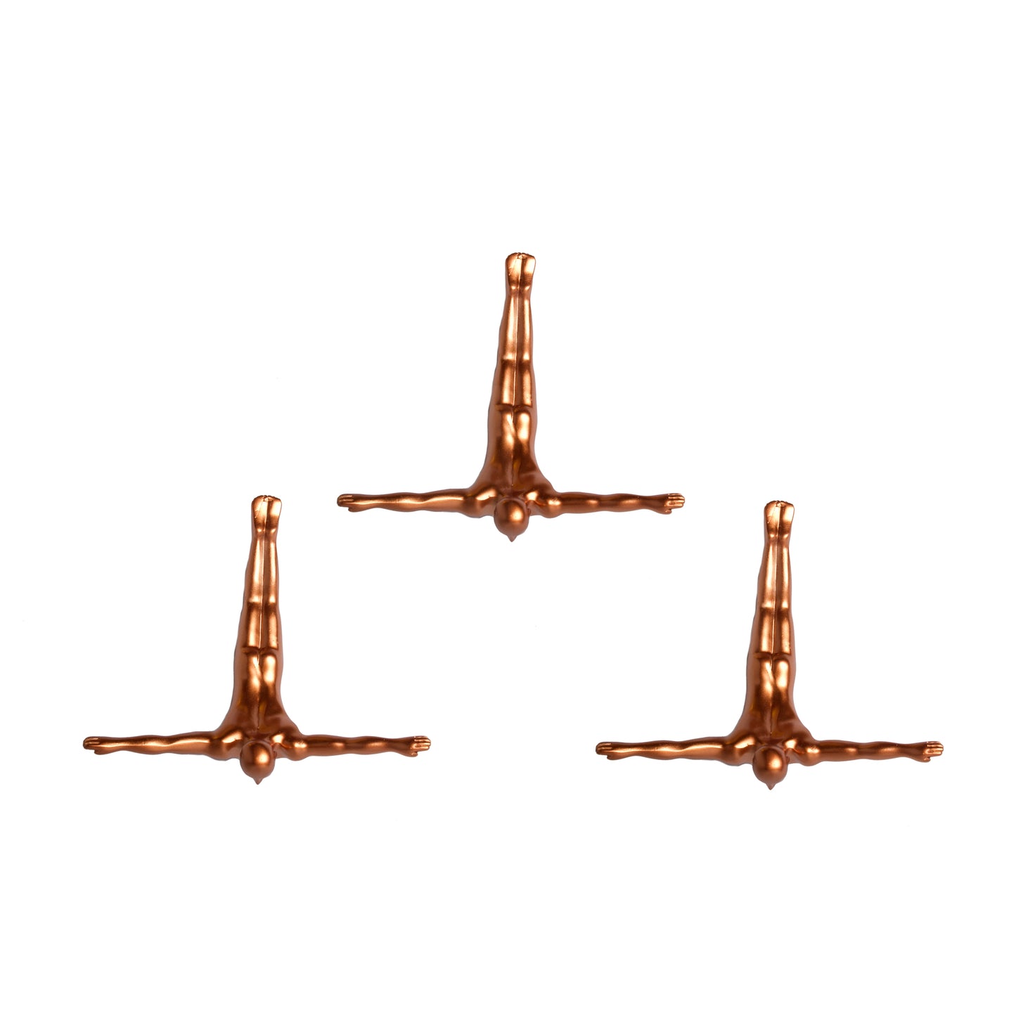 6.5" X 2.5" X 6.5" Wall Diver - Black 3-Pack